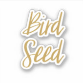 Sticker voor de opslag van vogelzaad (Voorkant)