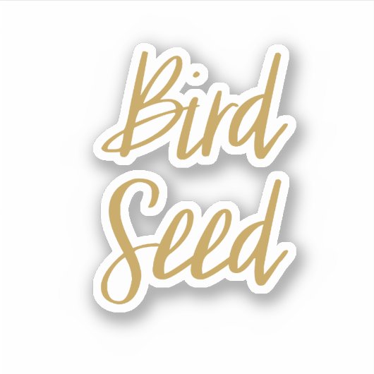 Sticker voor de opslag van vogelzaad (Voorkant)