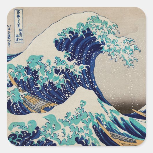 STICKER voor de sluiting van de ezels : HOKUSAI :  (Voorkant)