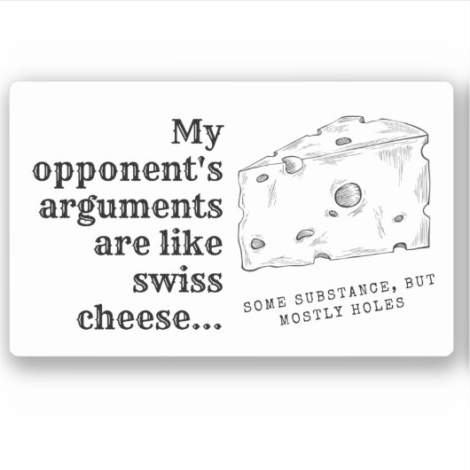 Sticker voor debaters (Voorkant)