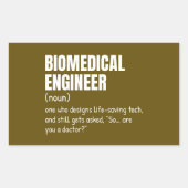 Sticker voor definitie van medisch ingenieur (Voorkant)