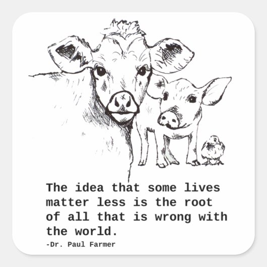 Sticker voor dierenrechten (Voorkant)