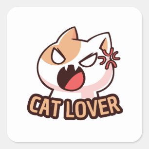 Sticker voor Dikke Kat Liefhebbers blijf positie