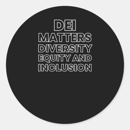 Sticker voor diversiteit, billijkheid en inclusie (Voorkant)