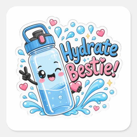 Sticker voor drinkwaterherinnering (Voorkant)