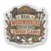 Sticker voor echte houtbewerkers (Voorkant)