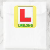 Sticker voor een leven lang leren (Tas)