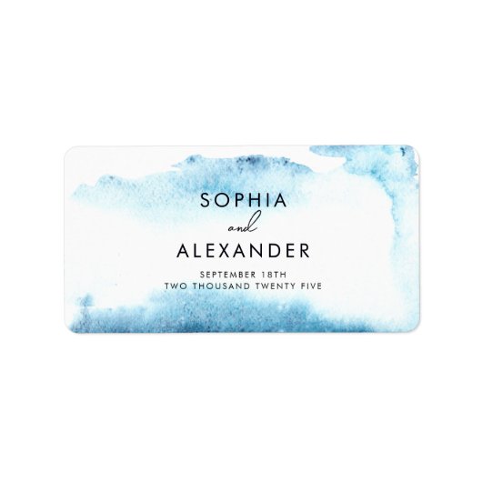 Sticker voor een moderne bruiloft. (Voorkant)