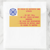 Sticker voor eerste hulpverleners - autistisch kin (Tas)