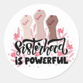 Sticker voor Empowered Vrouwelijke Zusters (Voorkant)