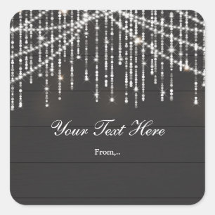 Sticker voor favoriete Rustic Wood & Glam Sparkle-