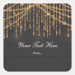 Sticker voor favoriete Rustic Wood & Glam Sparkle-