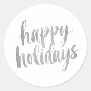 Sticker voor geborsteld zilver Prettige feestdagen