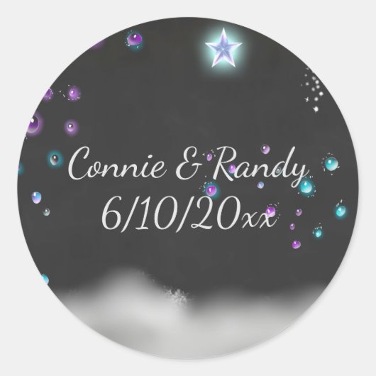 Sticker voor gekanaliseerde Chalkboard Wedding (Voorkant)