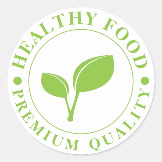 Sticker voor gezonde voeding van premiumkwaliteit (Voorkant)