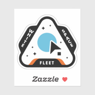 Sticker voor grafische ontwerper White Space Fleet