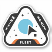 Sticker voor grafische ontwerper White Space Fleet (Voorkant)