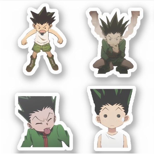 sticker voor grappige gon hunter x hunter animter (Voorkant)