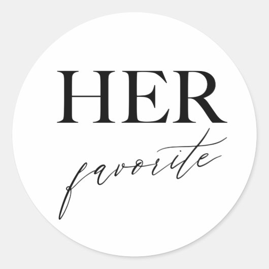 Sticker voor haar favoriete trouwtraktaatjes zak (Voorkant)