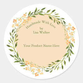 Sticker voor handgemaakt artikellabel Robuust, ton