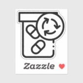 Sticker voor herinnering voor herhaling op recept (Vel)