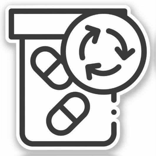 Sticker voor herinnering voor herhaling op recept (Voorkant)