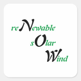 Sticker voor hernieuwbare energie