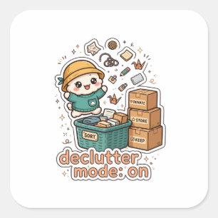 Sticker voor het aanzetten van de decluttermodus