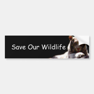 Sticker voor het bewustzijn van dieren in het wild