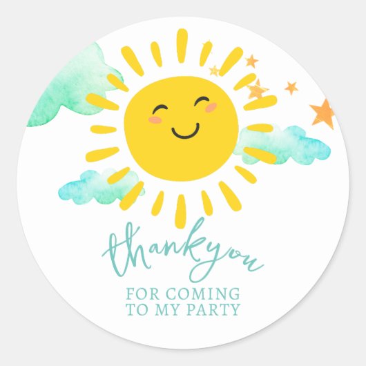 Sticker voor het Dankfeestje Rond de Zon (Voorkant)