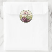 Sticker voor het inmaken van rode druivenjam uit g (Tas)
