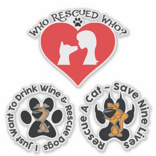Sticker voor het redden van honden en katten (Voorkant)