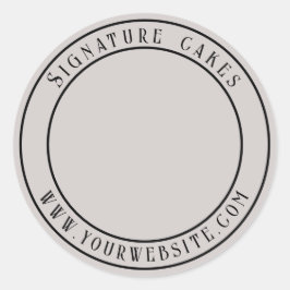 Sticker voor het verpakken van taarten