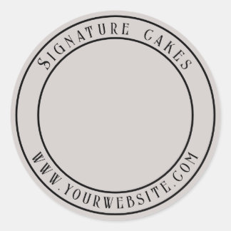 Sticker voor het verpakken van taarten
