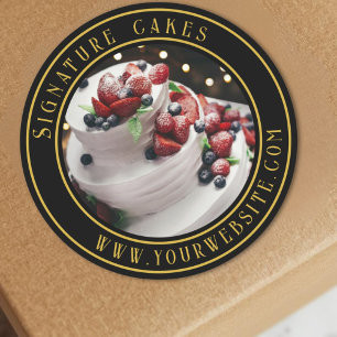 Sticker voor het verpakken van taarten