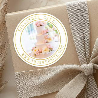 Sticker voor het verpakken van taarten