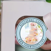 Sticker voor het verpakken van taarten