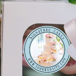 Sticker voor het verpakken van taarten