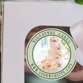 Sticker voor het verpakken van taarten