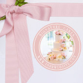 Sticker voor het verpakken van taarten