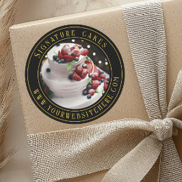 Sticker voor het verpakken van taarten