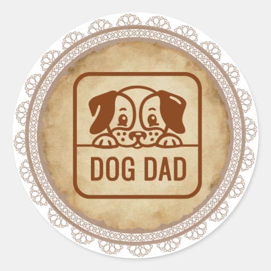 Sticker voor hondenliefhebbers | honden papa (Voorkant)