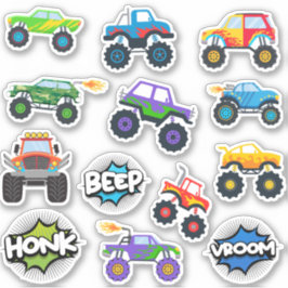 Sticker voor honkbeep-vroom-monstertrucks