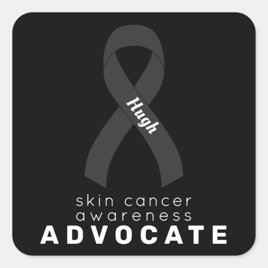 Sticker voor huidkanker Advocate Black Square (Voorkant)