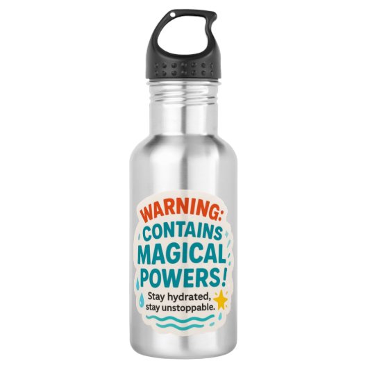 Sticker voor hydratatiewaarschuwing waterfles  (Voorkant)