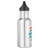Sticker voor hydratatiewaarschuwing waterfles  (Links)