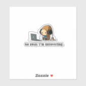 Sticker voor introverte mensen (Vel)