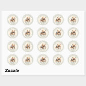 Sticker voor jongensbeer babyshower (Vel)