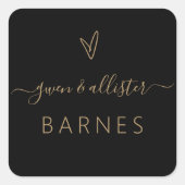 Sticker voor kaartverpakking Etiket bruiloft G400 (Voorkant)