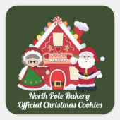 Sticker voor kerstbakkerij op de Noordpool (Voorkant)